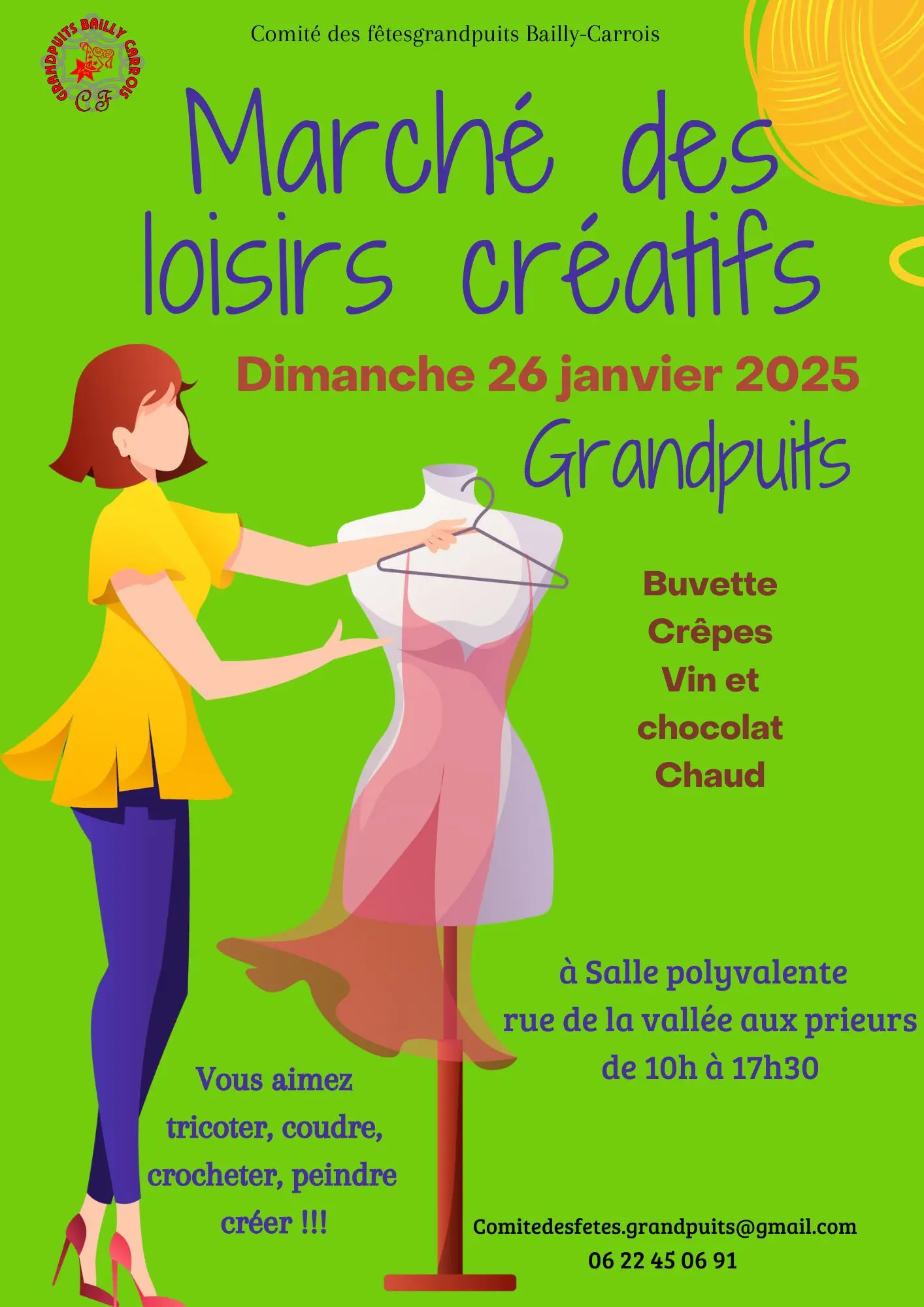 marché des loisirs créatifs grandpuits bailly carrois 2024 2025