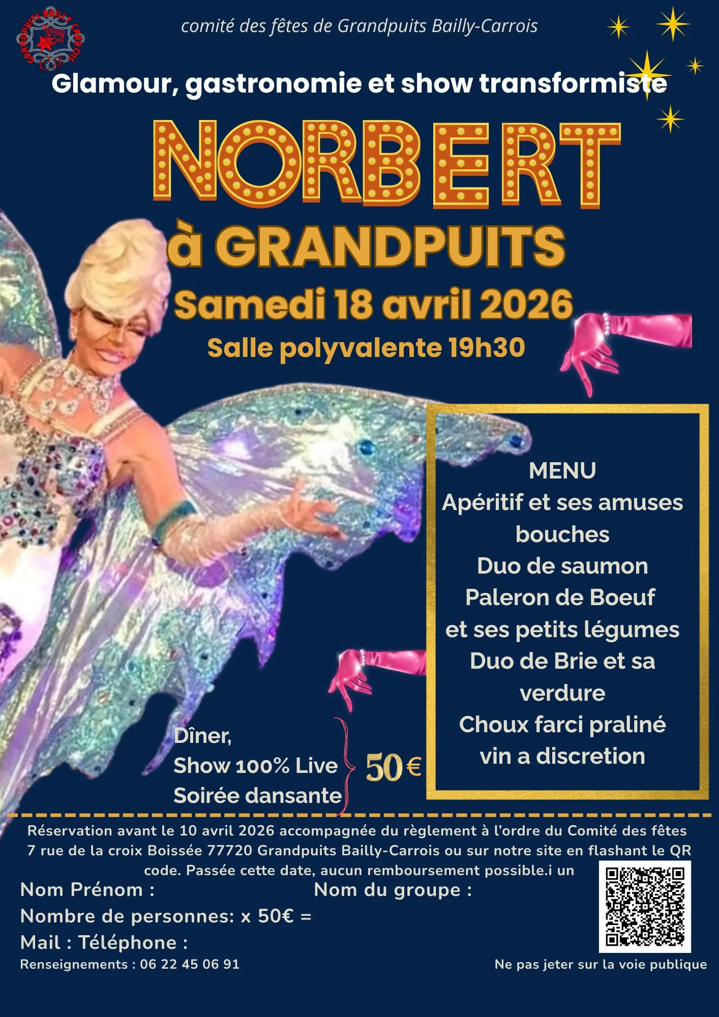 cabaret norbert à grandpuits en 2026
