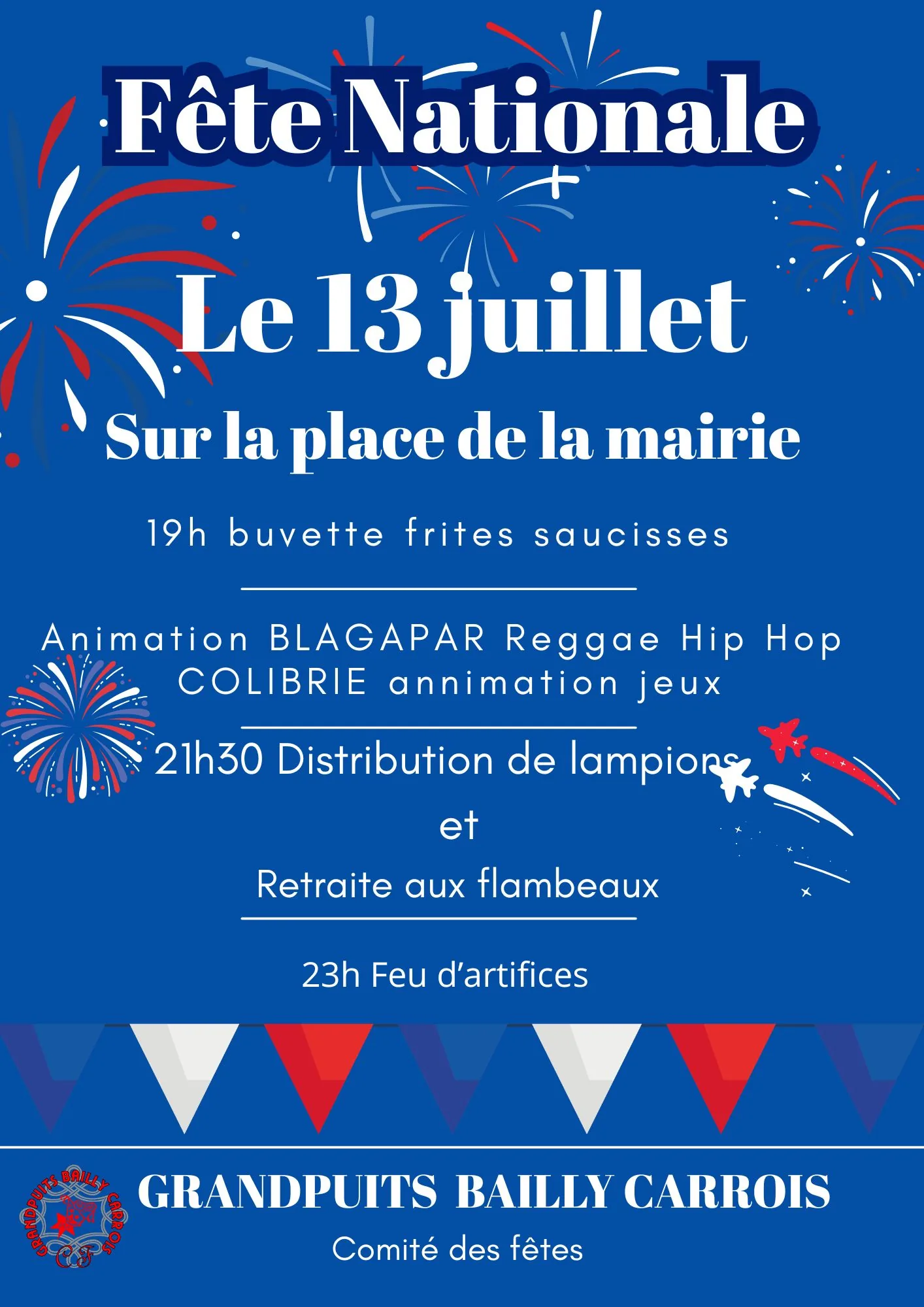 Fête Nationale du 13 juillet à Grandpuits