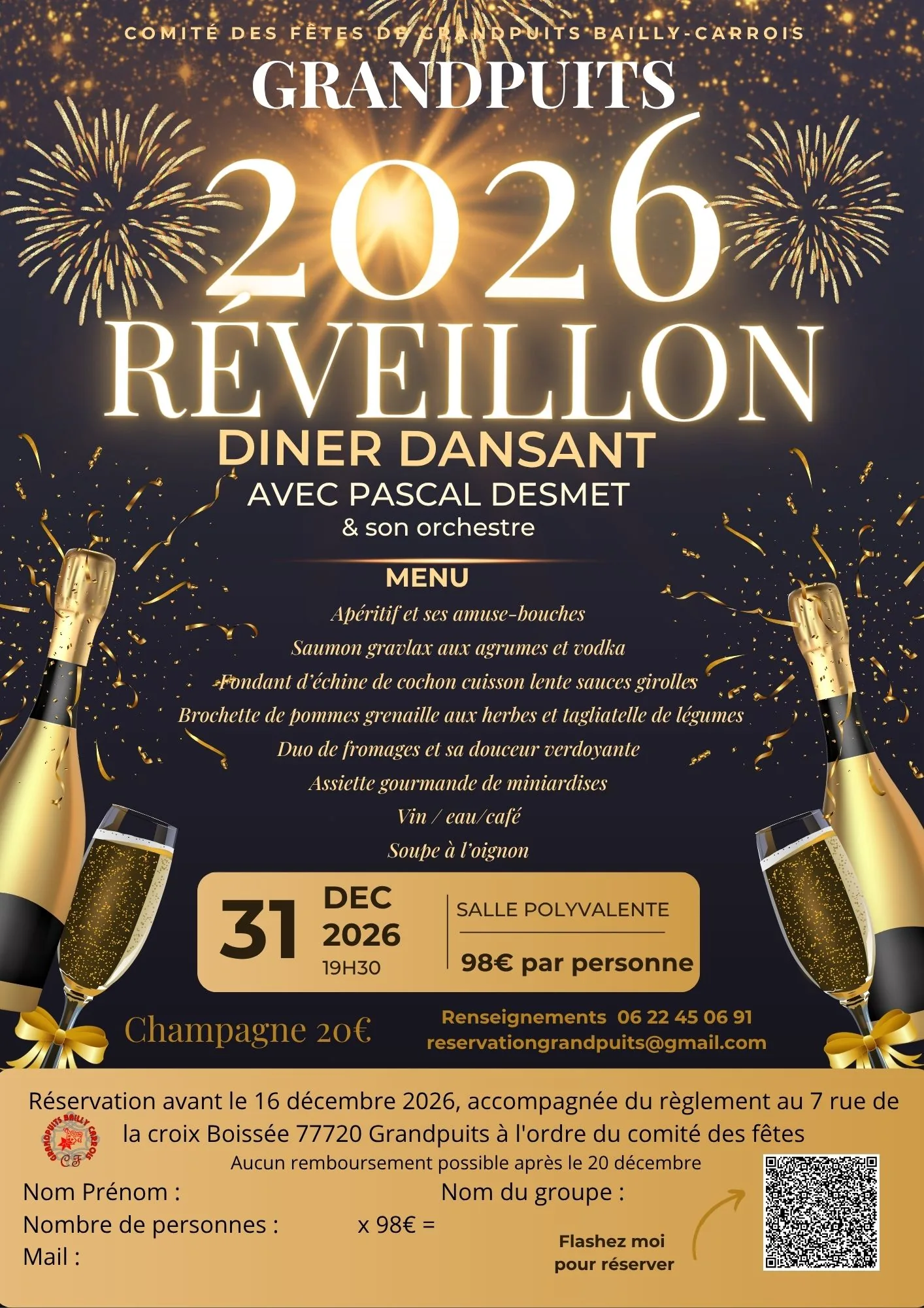 Réveillon Saint-Sylvestre à Grandpuits