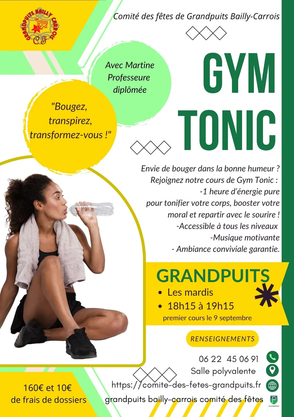 Affiche du cours de Gym Tonic à Grandpuits avec Martine