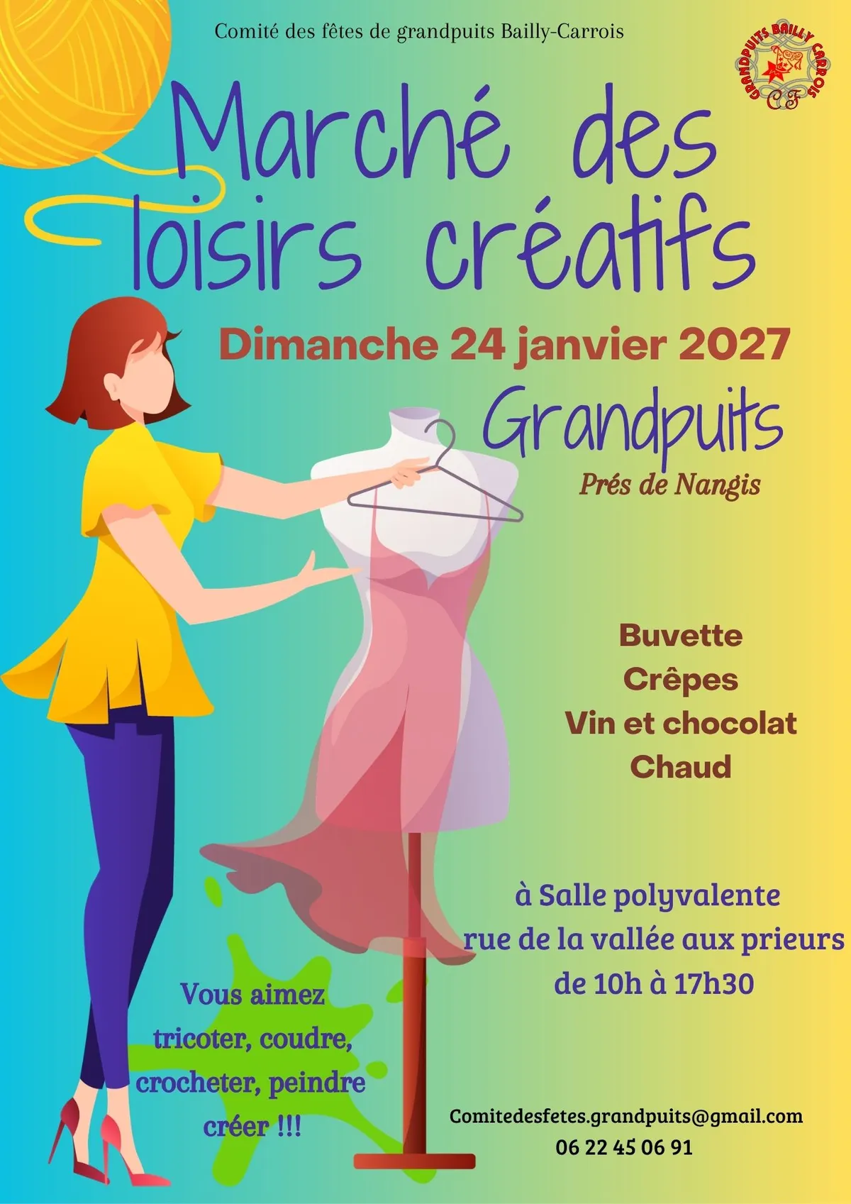 Marché des loisirs créatifs de Grandpuits : tricot, couture, crochet